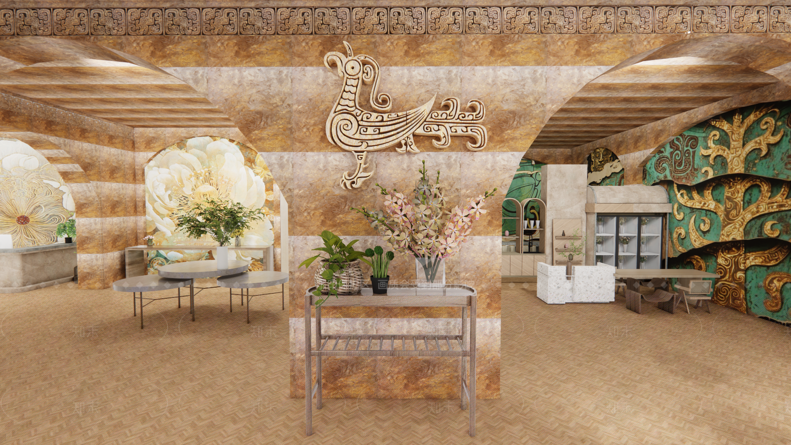 现代中式花店SU模型下载【ID:1207593442】