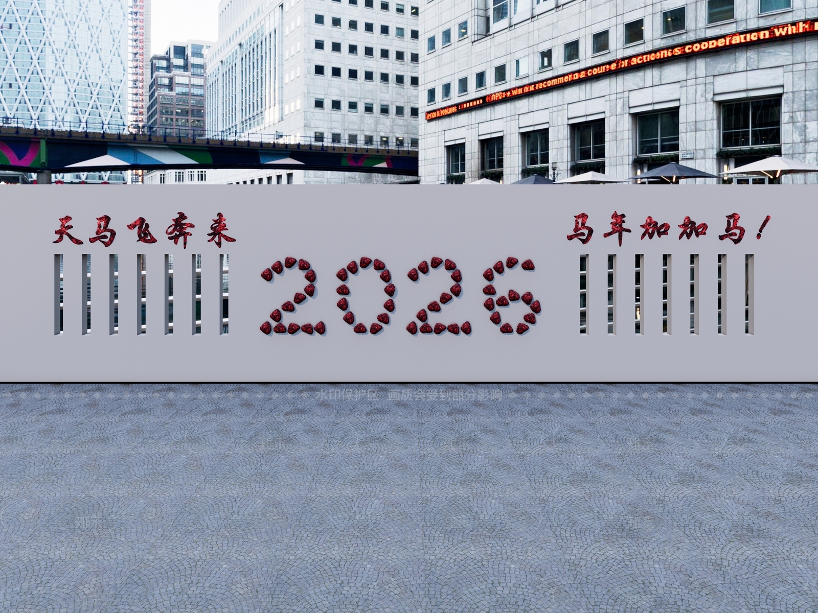 现代广场景观SU模型下载【ID:1207597678】