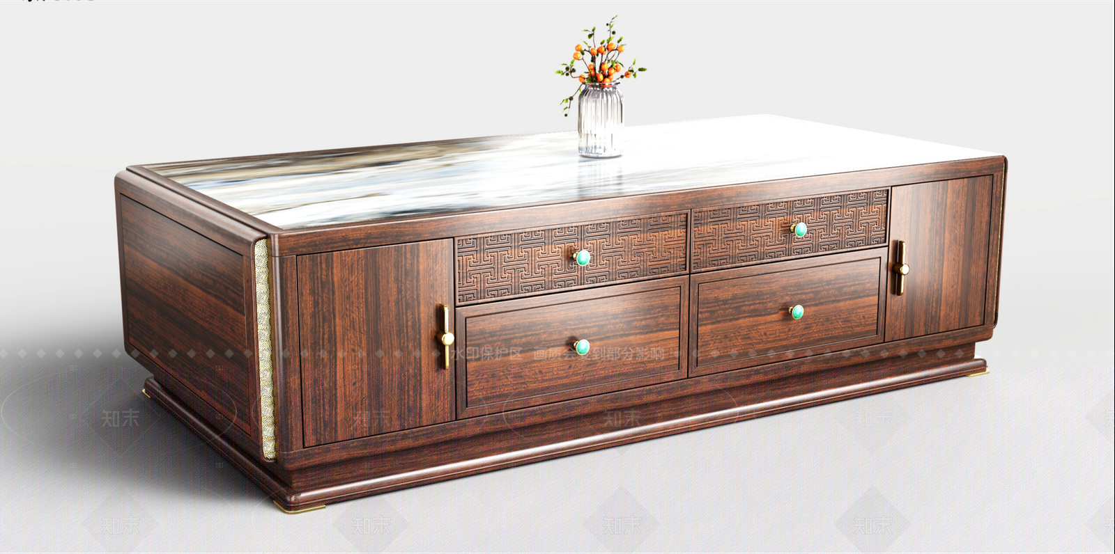 新中式中式茶几3D模型下载【ID:1207599339】