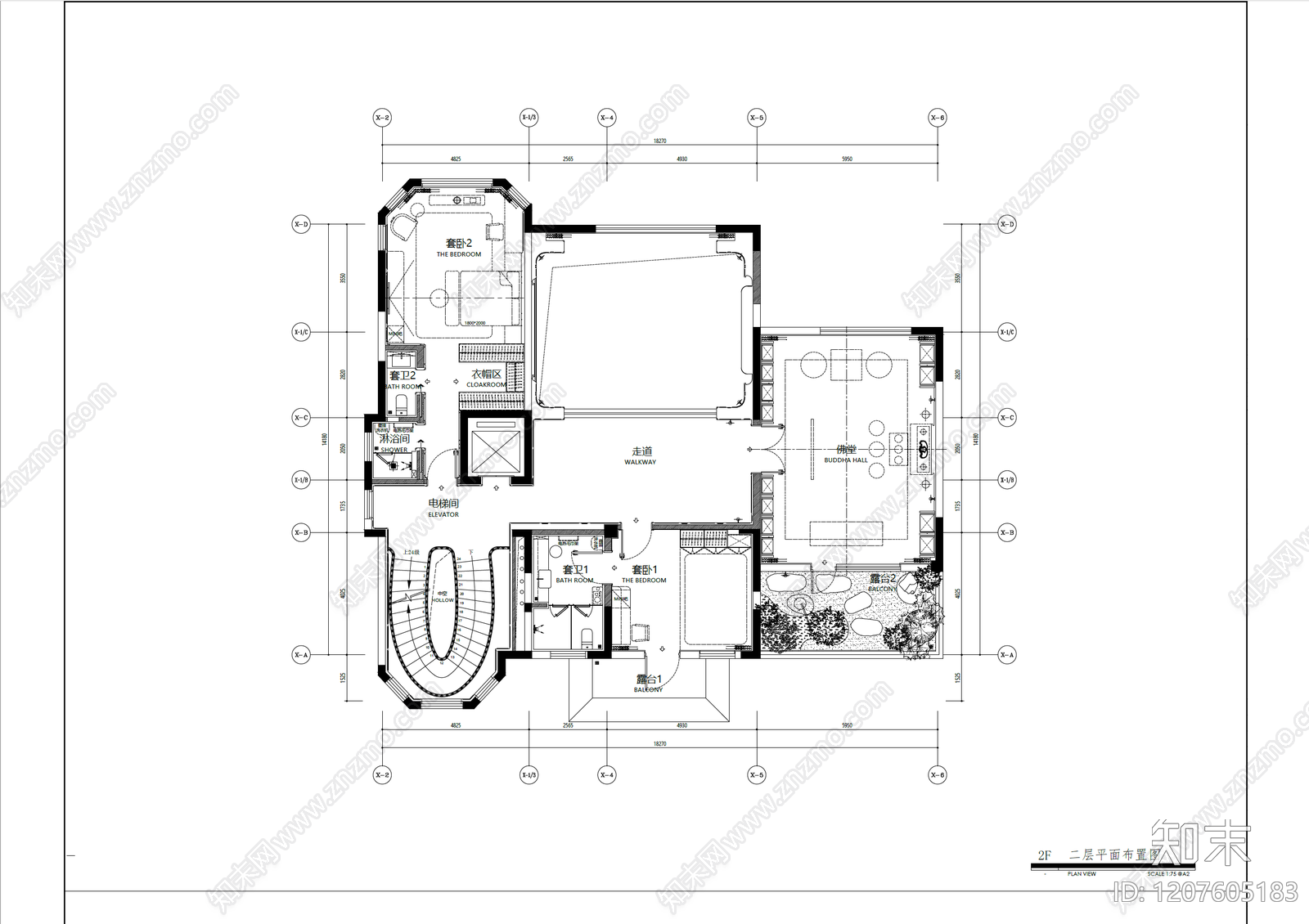 别墅cad施工图下载【ID:1207605183】