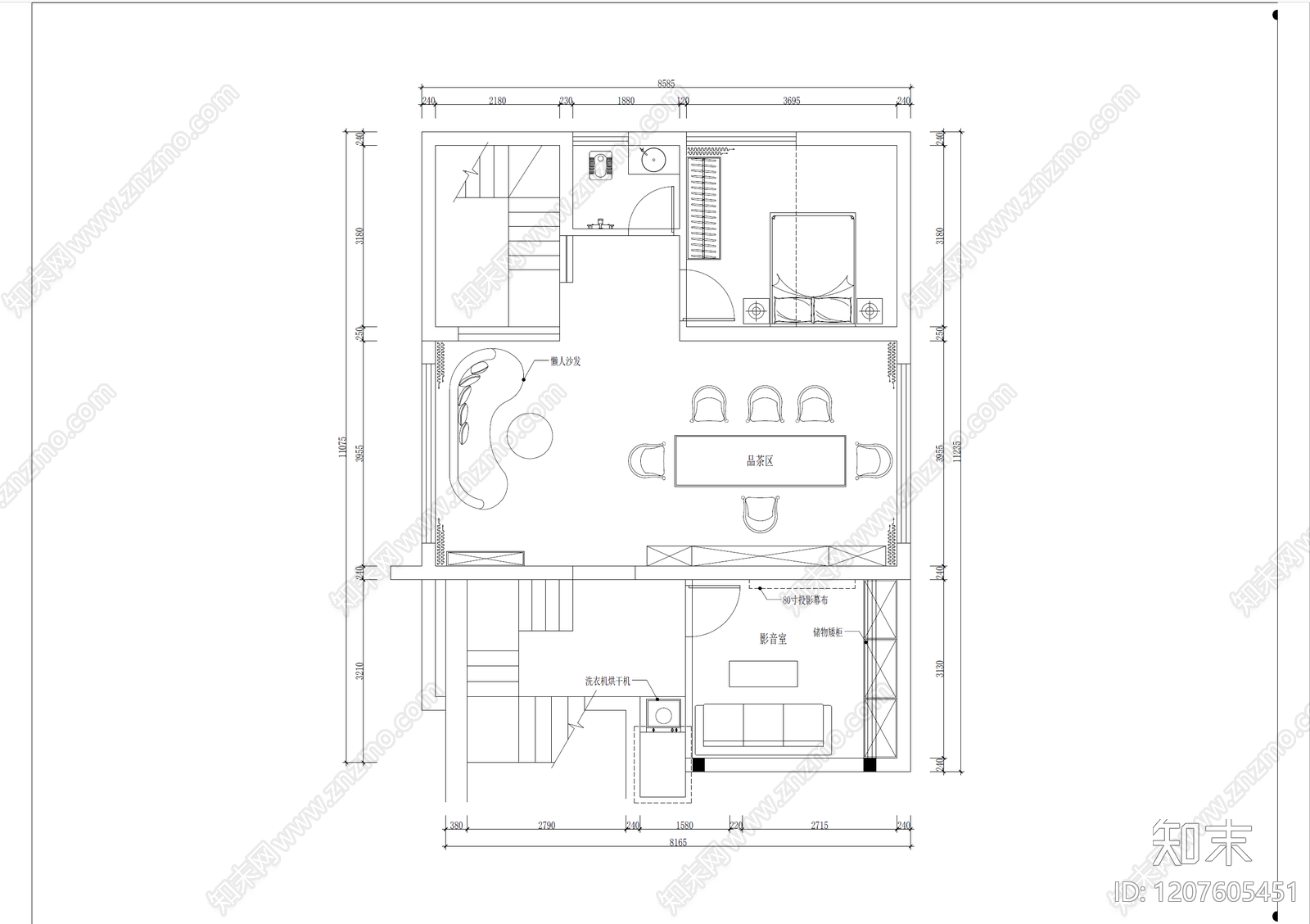 别墅cad施工图下载【ID:1207605451】
