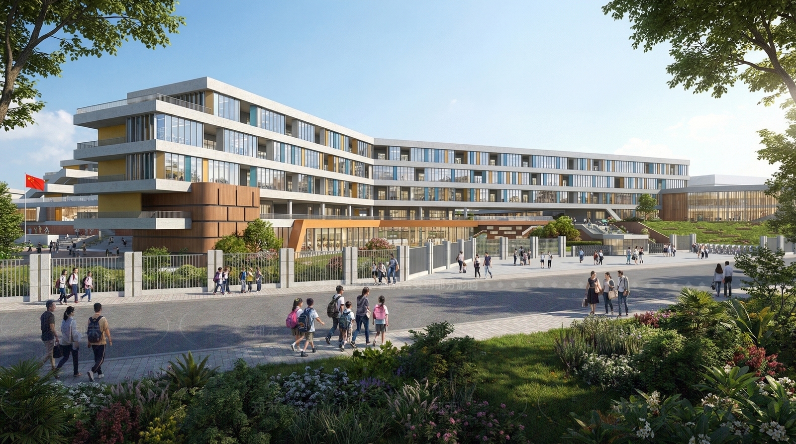 现代学校建筑SU模型下载【ID:1207659131】