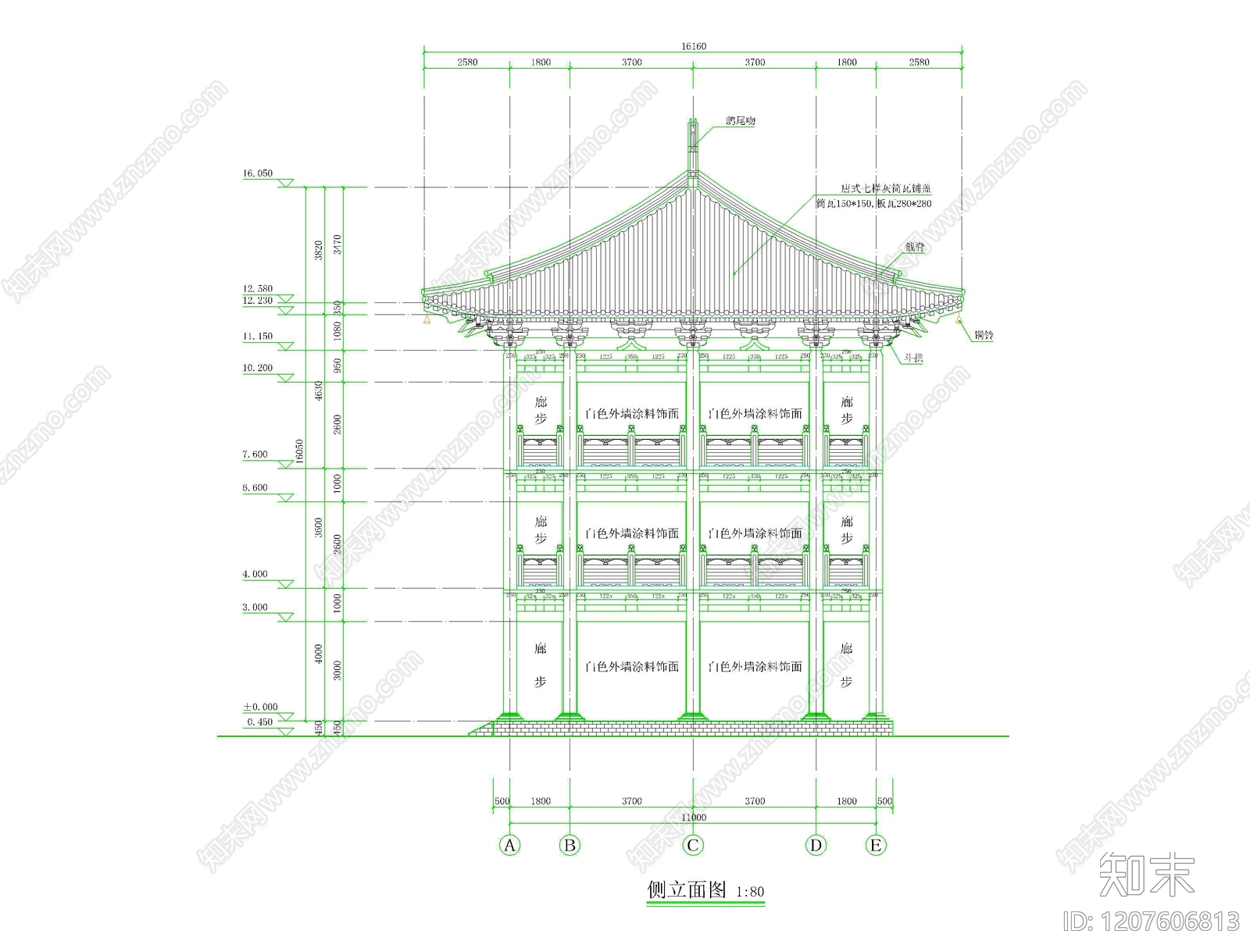 其他古建筑cad施工图下载【ID:1207606813】