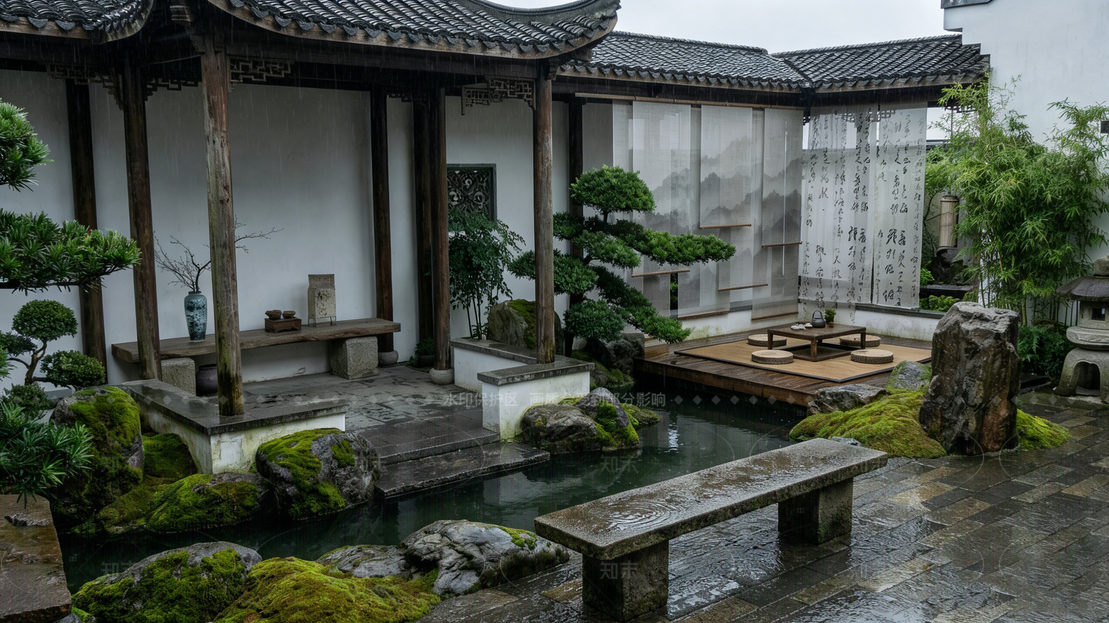 新中式中式茶餐厅SU模型下载【ID:1207607684】