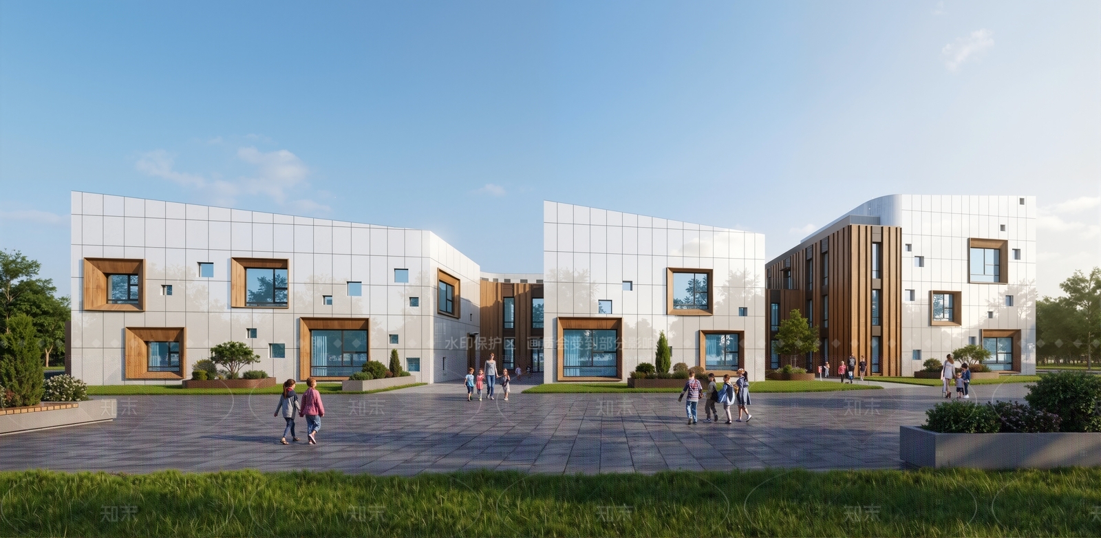 现代幼儿园SU模型下载【ID:1207617051】