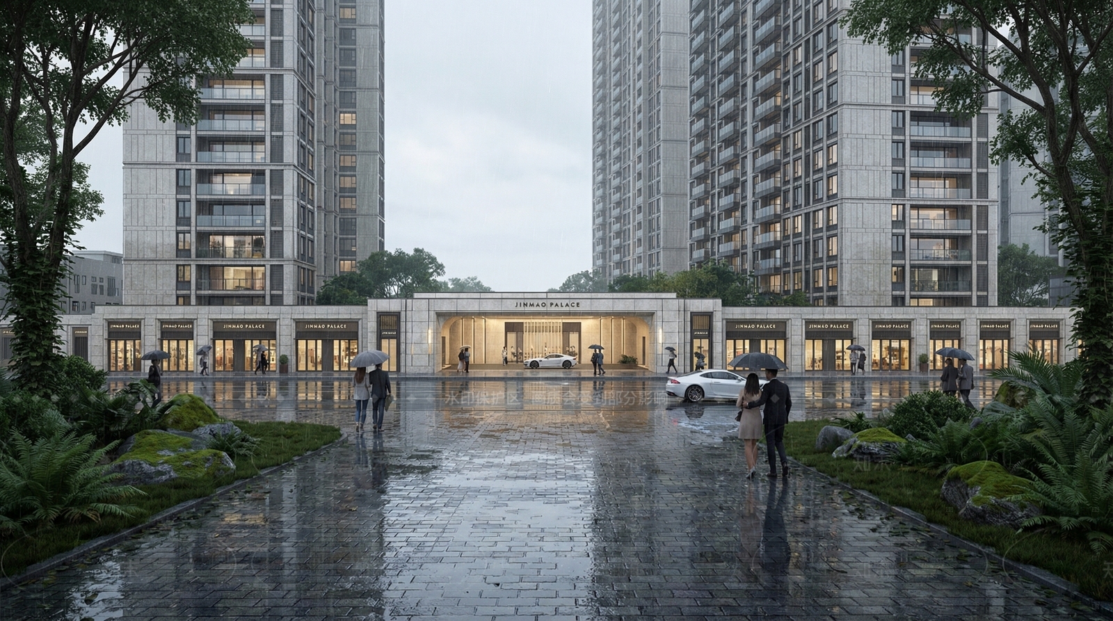 现代高层住宅SU模型下载【ID:1207658972】