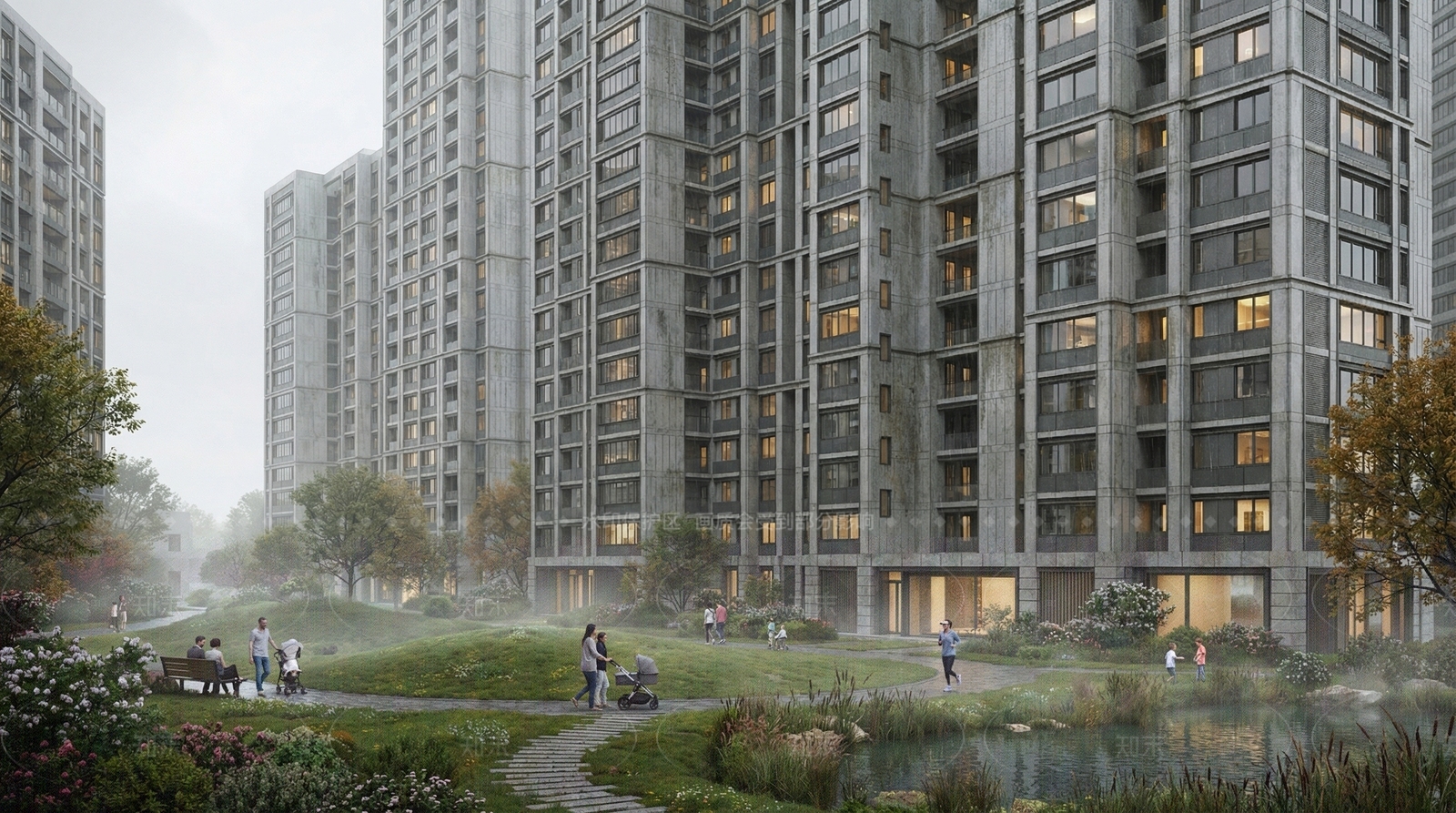 现代高层住宅SU模型下载【ID:1207658972】