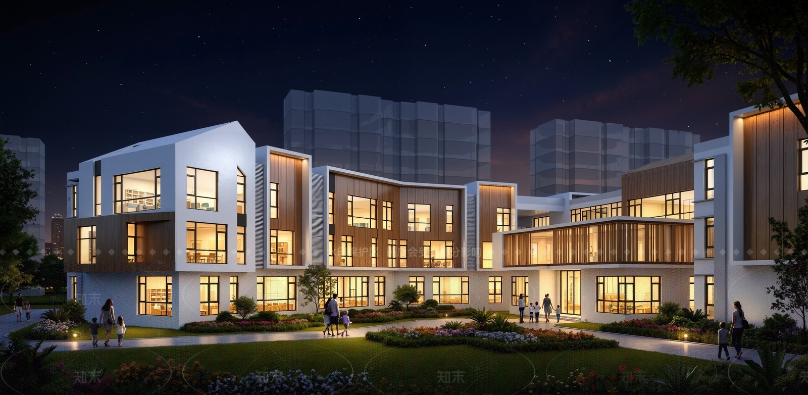 现代幼儿园SU模型下载【ID:1207621716】