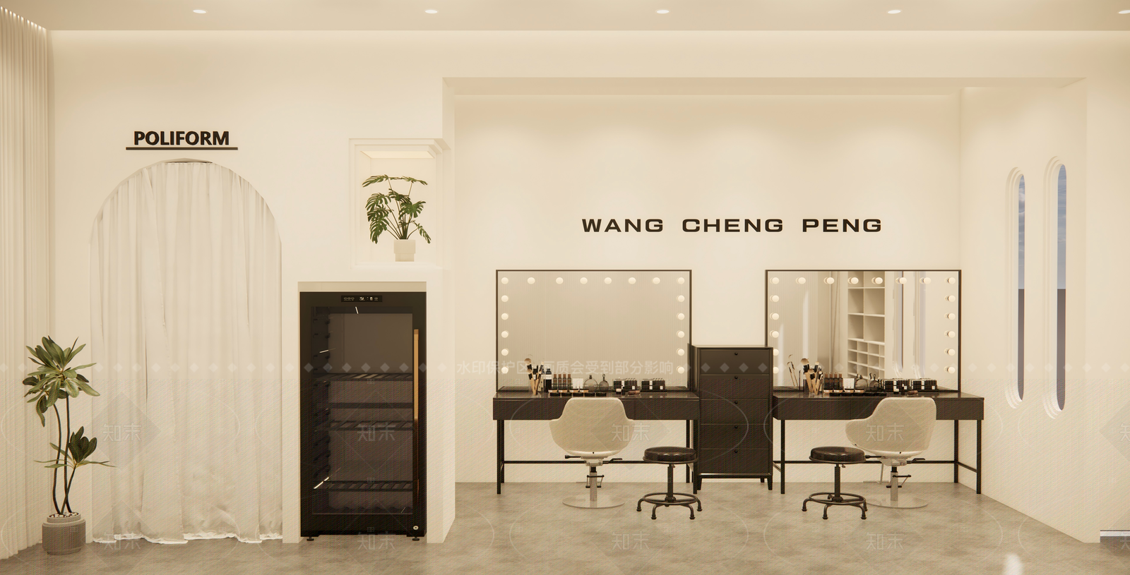 现代奶油婚纱摄影店SU模型下载【ID:1207626364】