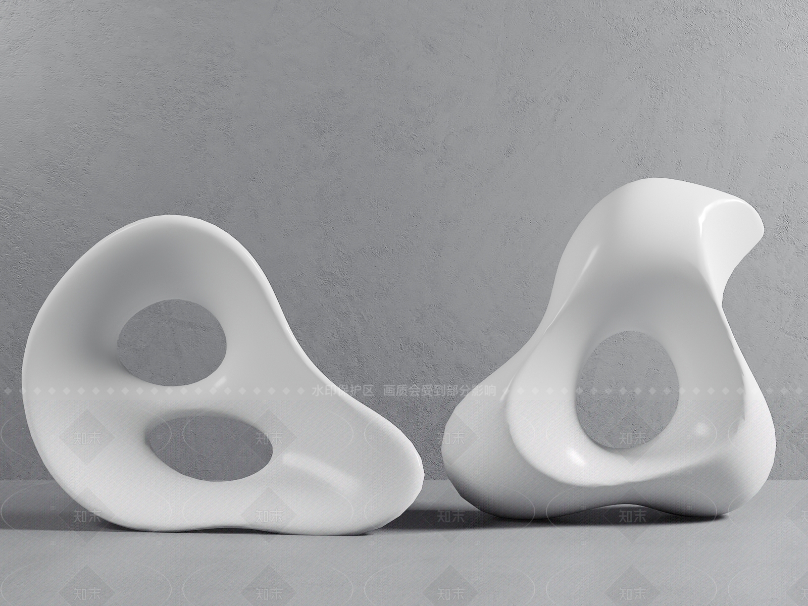 现代雕塑摆件3D模型下载【ID:1207629377】