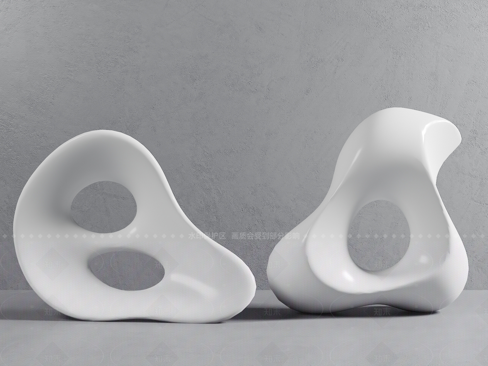 现代雕塑摆件SU模型下载【ID:1207629490】