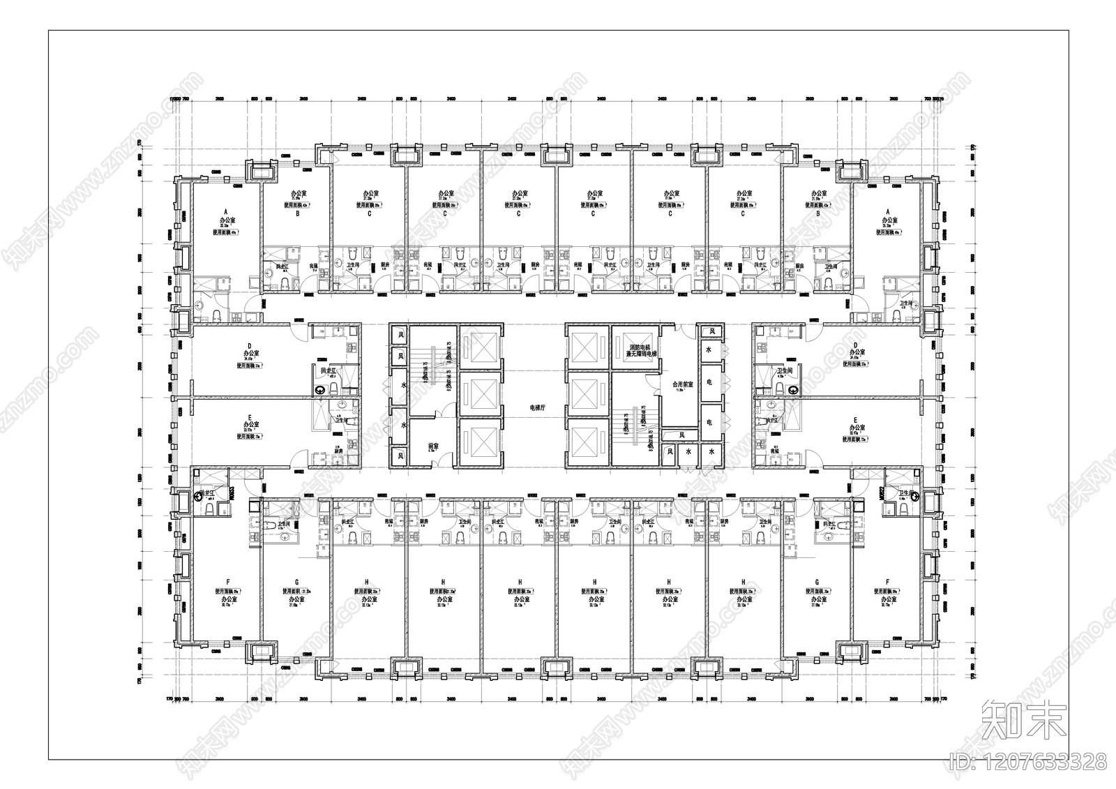 建筑平面布置图施工图下载【ID:1207633328】