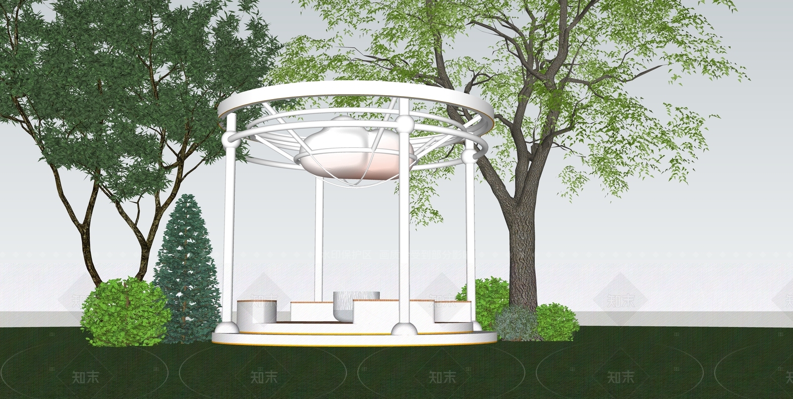 现代其他景观小建筑SU模型下载【ID:1207637482】