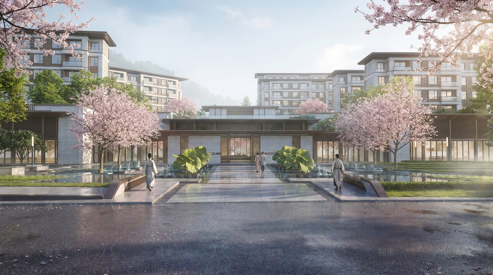 中式新中式多层住宅SU模型下载【ID:1207637686】