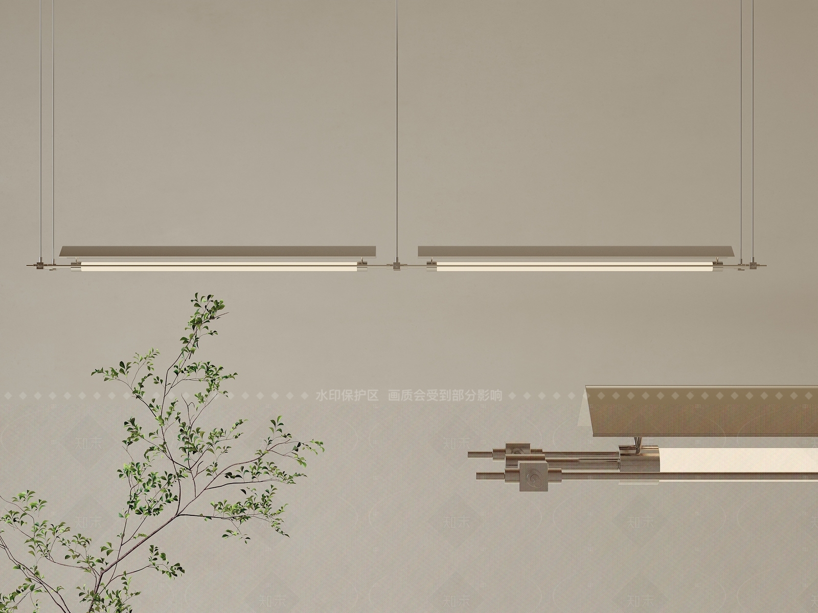 现代意式吧台吊灯3D模型下载【ID:1207640878】