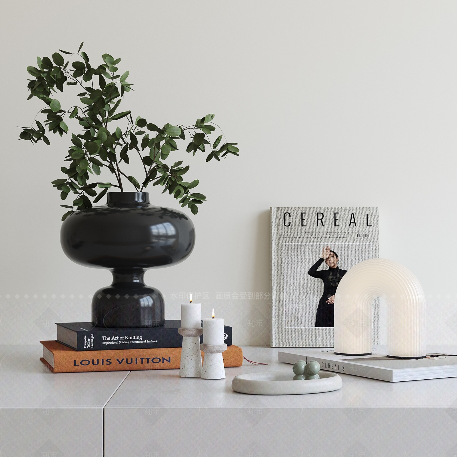 现代中古摆件组合3D模型下载【ID:1207644336】