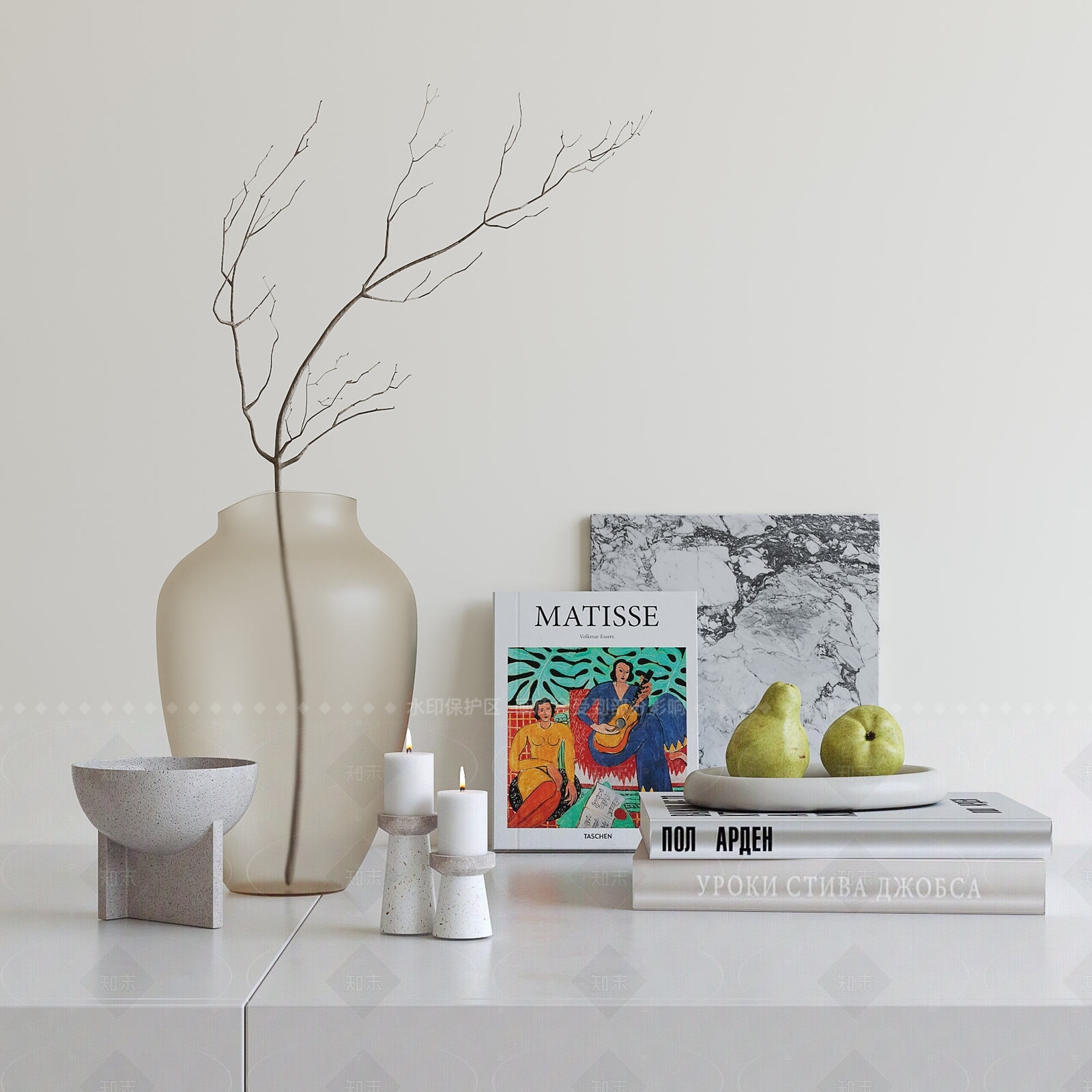 现代中古摆件组合3D模型下载【ID:1207644481】