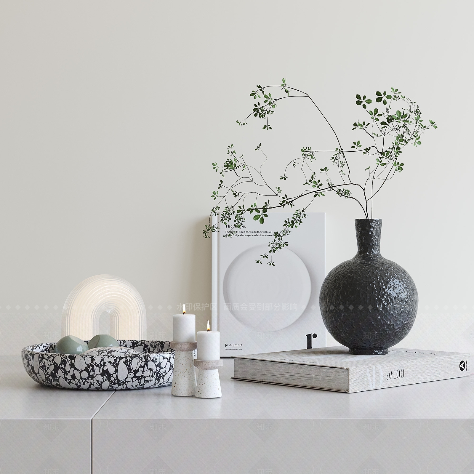 现代中古摆件组合3D模型下载【ID:1207644526】