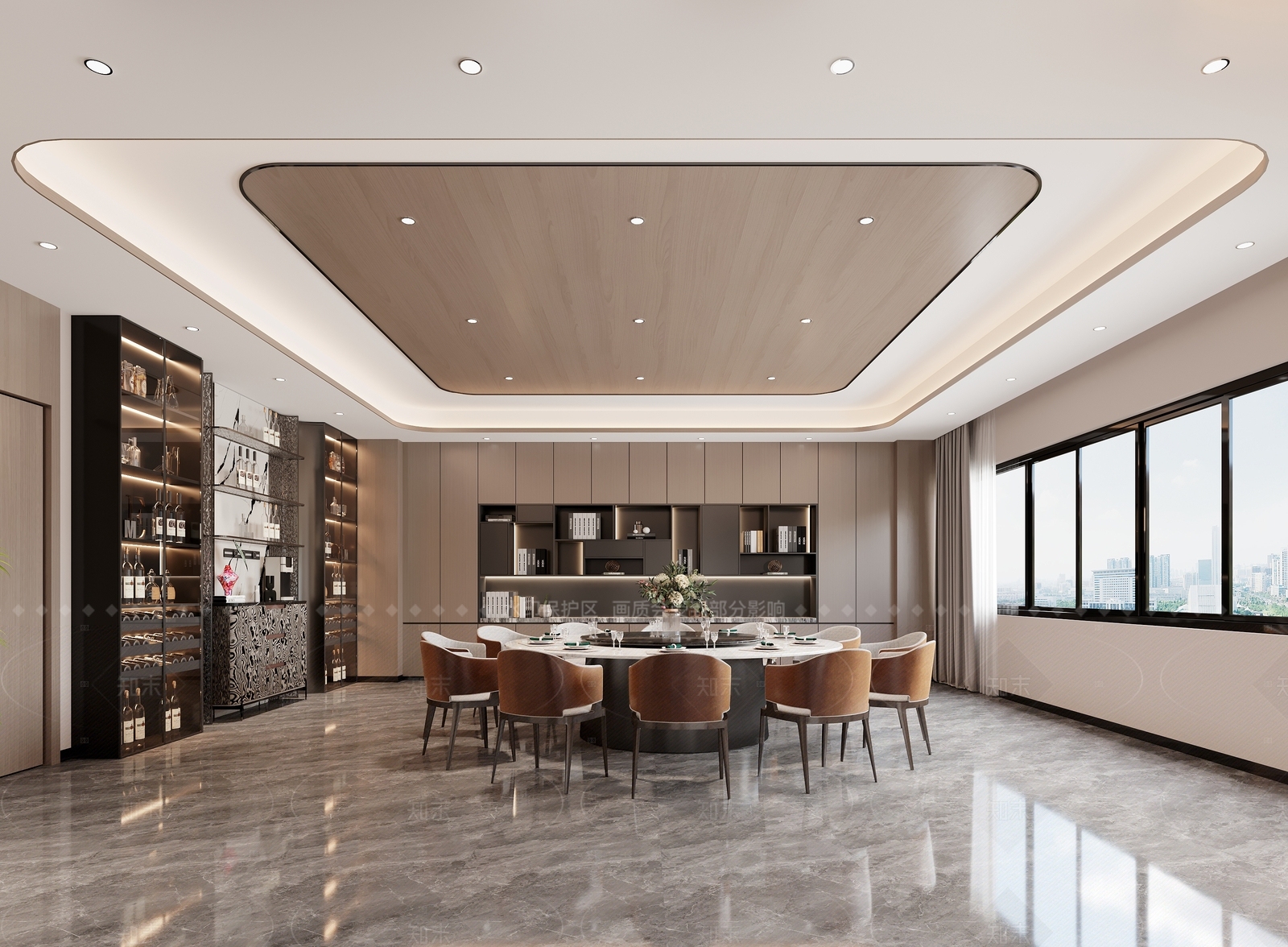 现代新中式包厢3D模型下载【ID:1207646965】