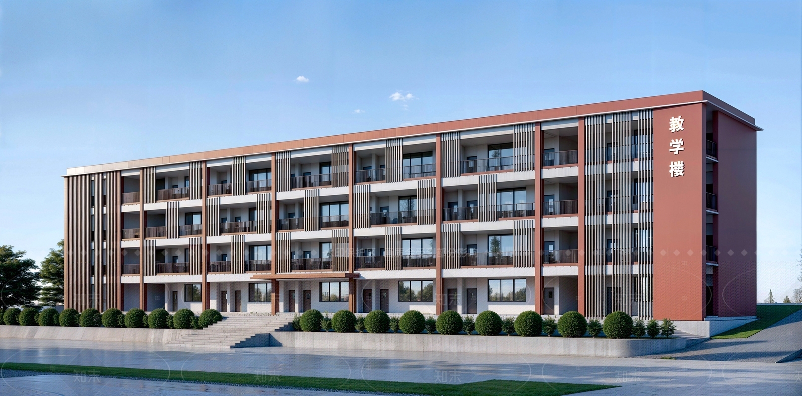 现代学校建筑SU模型下载【ID:1207720593】