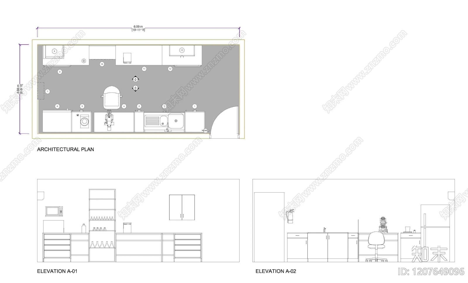 现代实验室cad施工图下载【ID:1207649096】