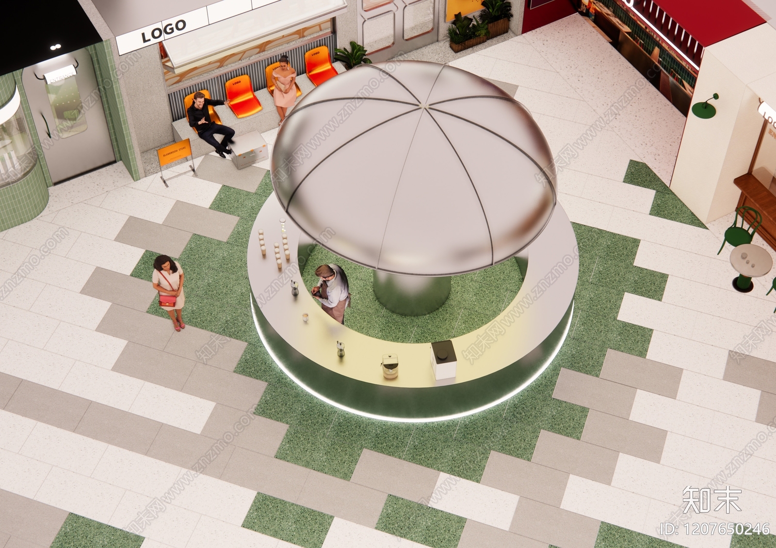 现代轻奢商场cad施工图下载【ID:1207650246】