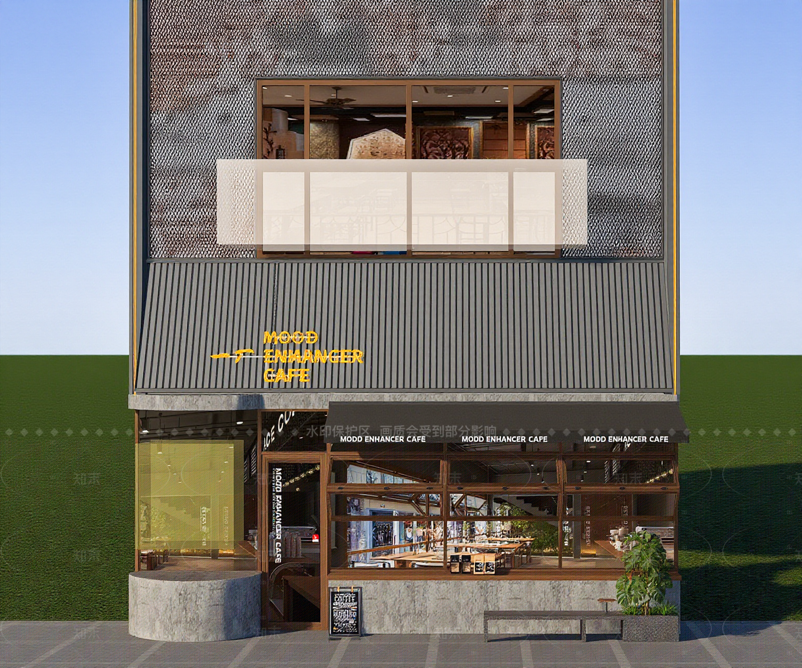 现代咖啡厅3D模型下载【ID:1207650209】