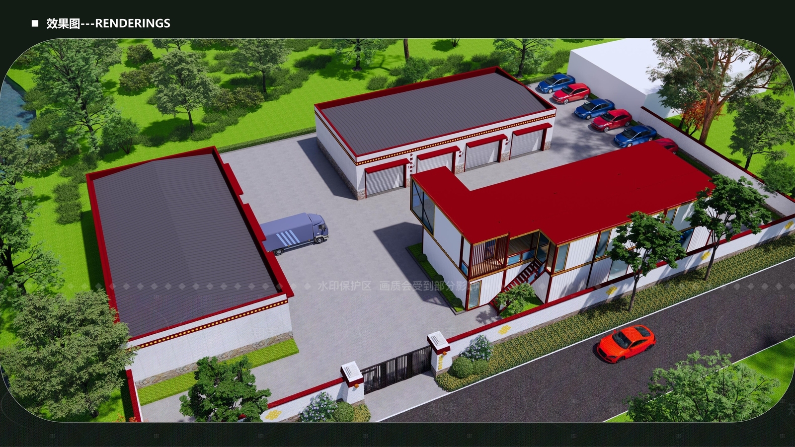 中式工业小公建SU模型下载【ID:1207651309】