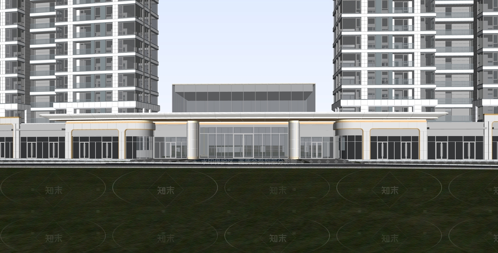 现代小公建SU模型下载【ID:1207672229】