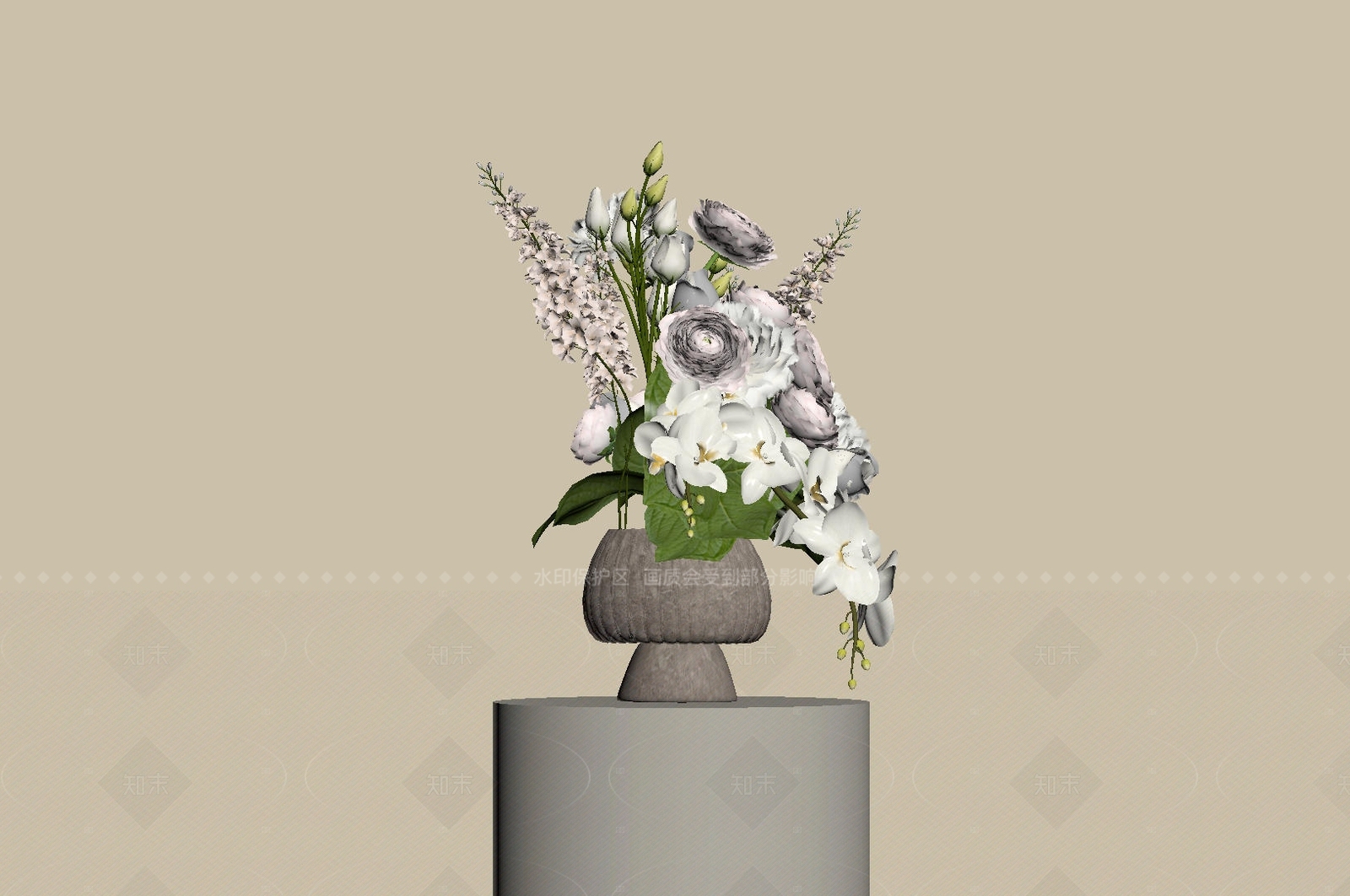 现代中古花艺SU模型下载【ID:1207653535】