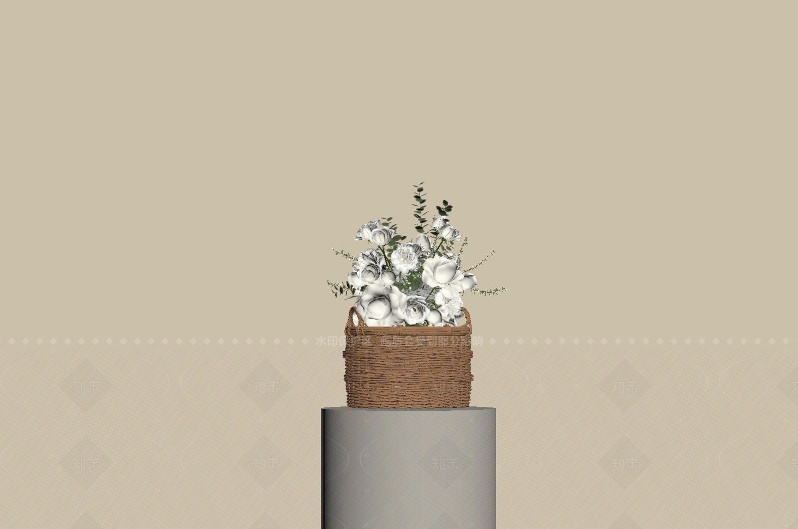 现代中古花艺SU模型下载【ID:1207654559】