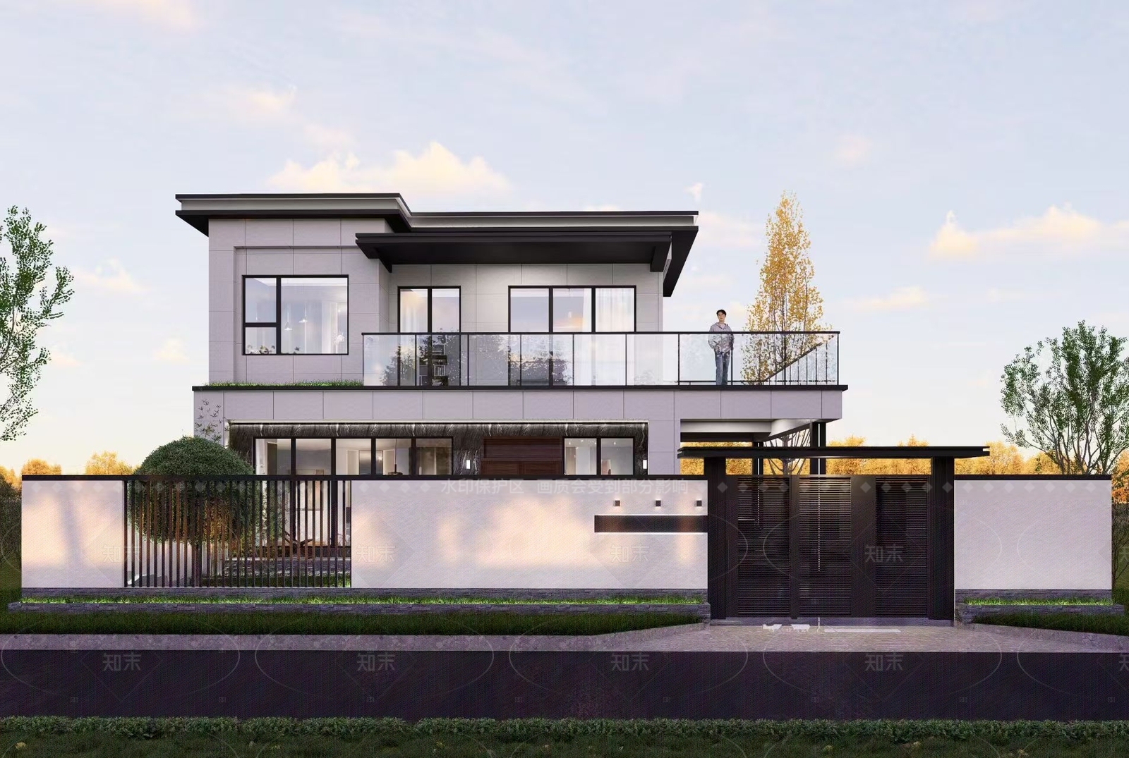 现代别墅SU模型下载【ID:1207655687】