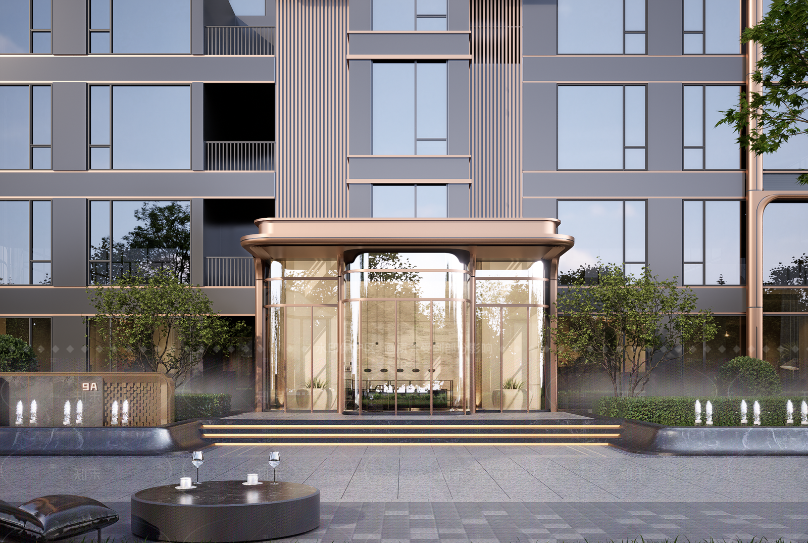 现代中式多层住宅SU模型下载【ID:1207656351】