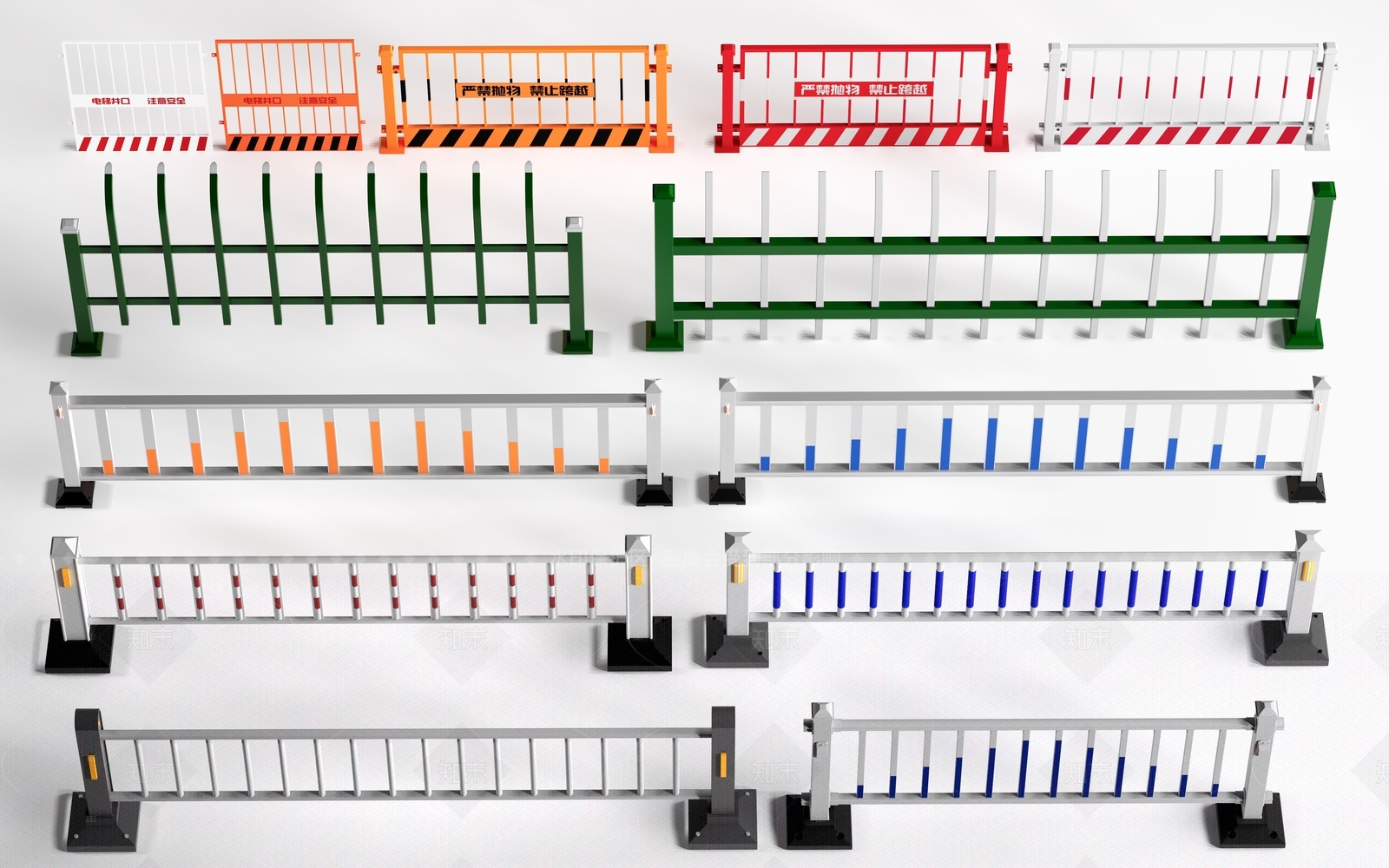 现代栏杆扶手3D模型下载【ID:1207656868】