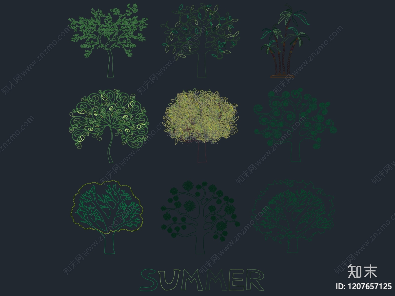 2026年最新春夏秋冬季景观植物树木乔木CAD图库cad施工图下载【ID:1207657125】