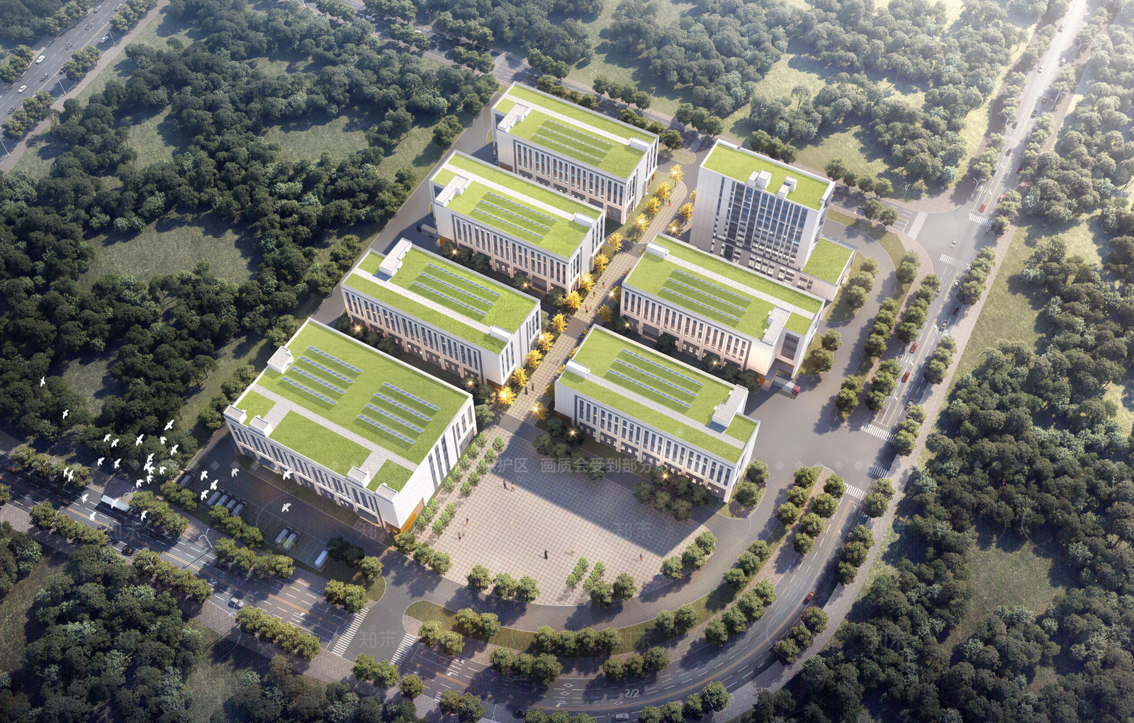 现代标准厂房SU模型下载【ID:1207672017】