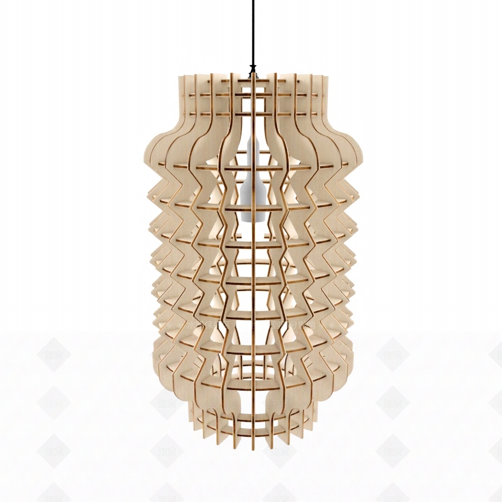 新中式北欧吊灯3D模型下载【ID:1207659896】
