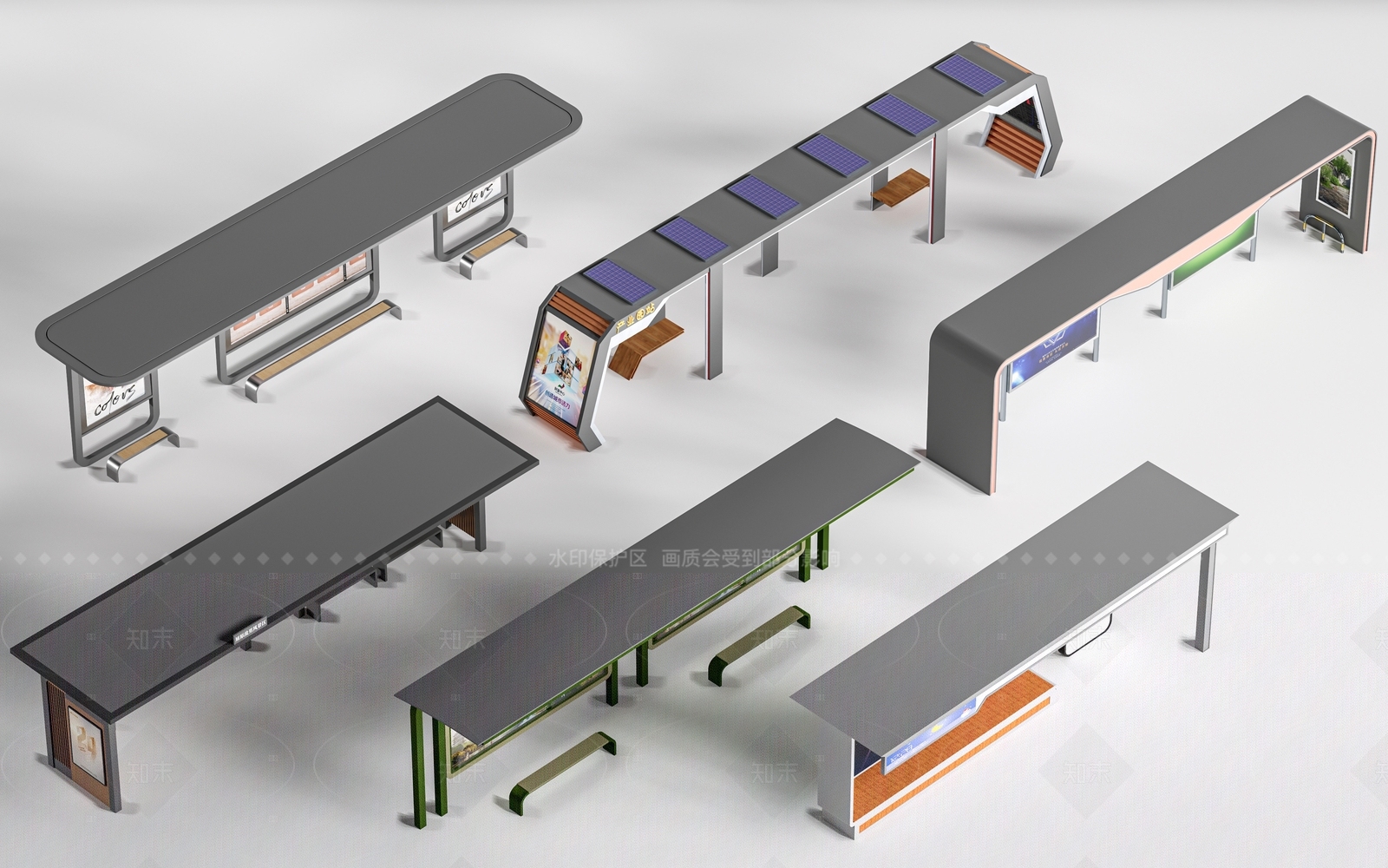 现代车站外观3D模型下载【ID:1207659959】