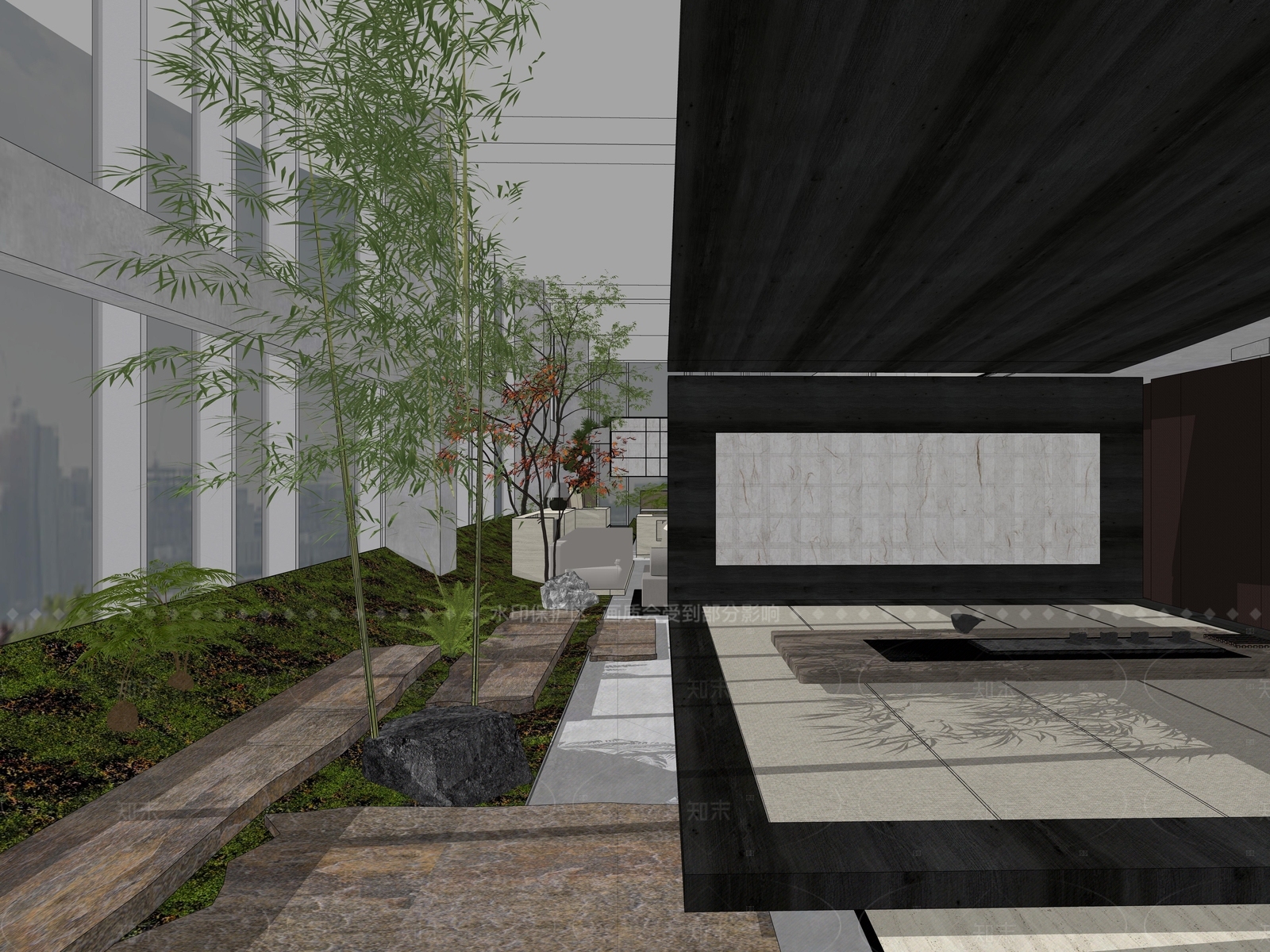 中式日式会所SU模型下载【ID:1207660047】