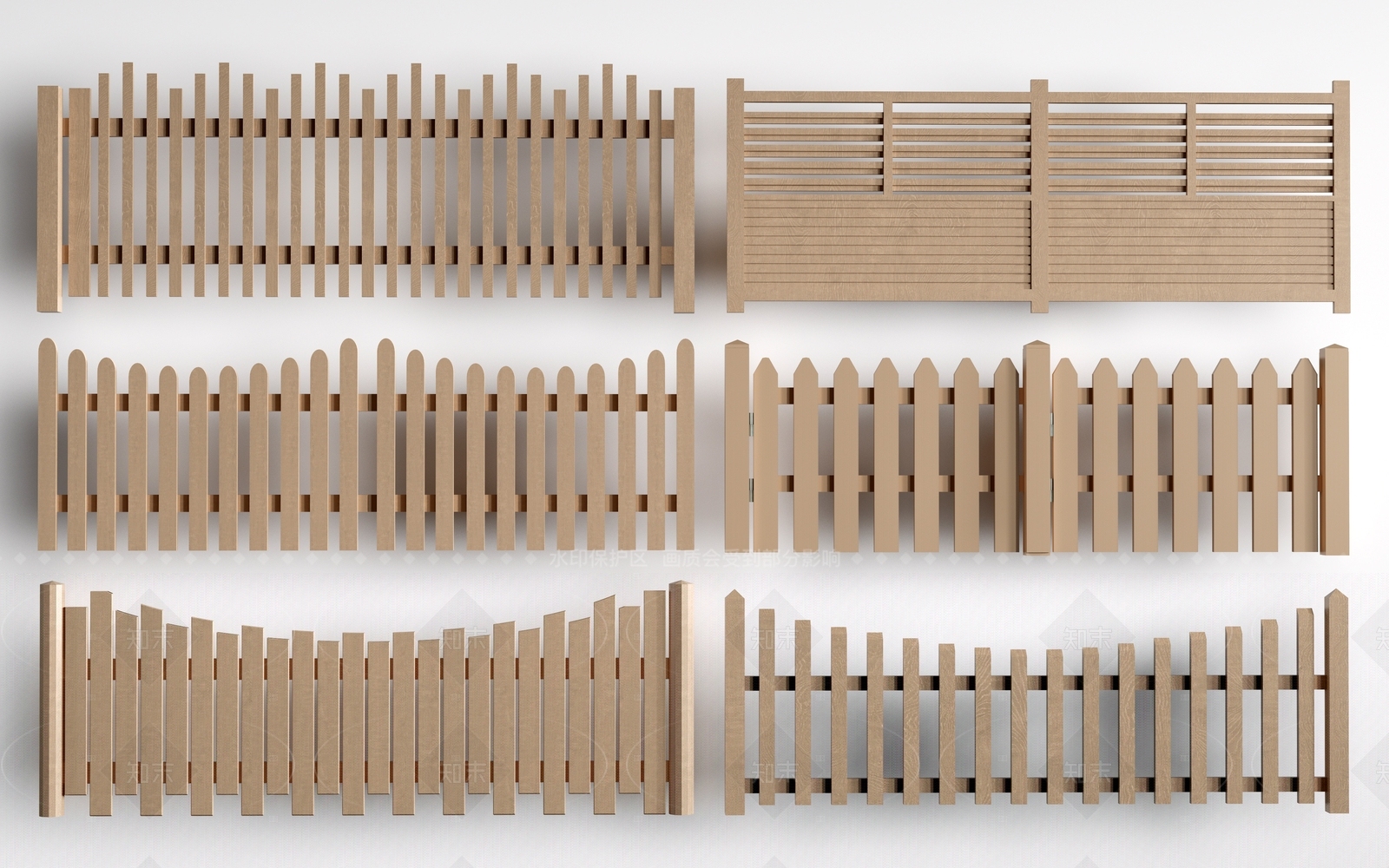 现代景观围栏3D模型下载【ID:1207661011】