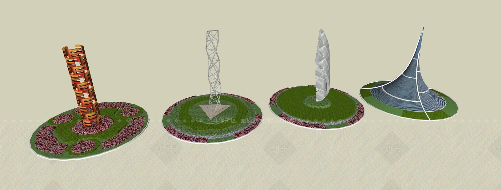 现代轻奢塔楼SU模型下载【ID:1207661451】