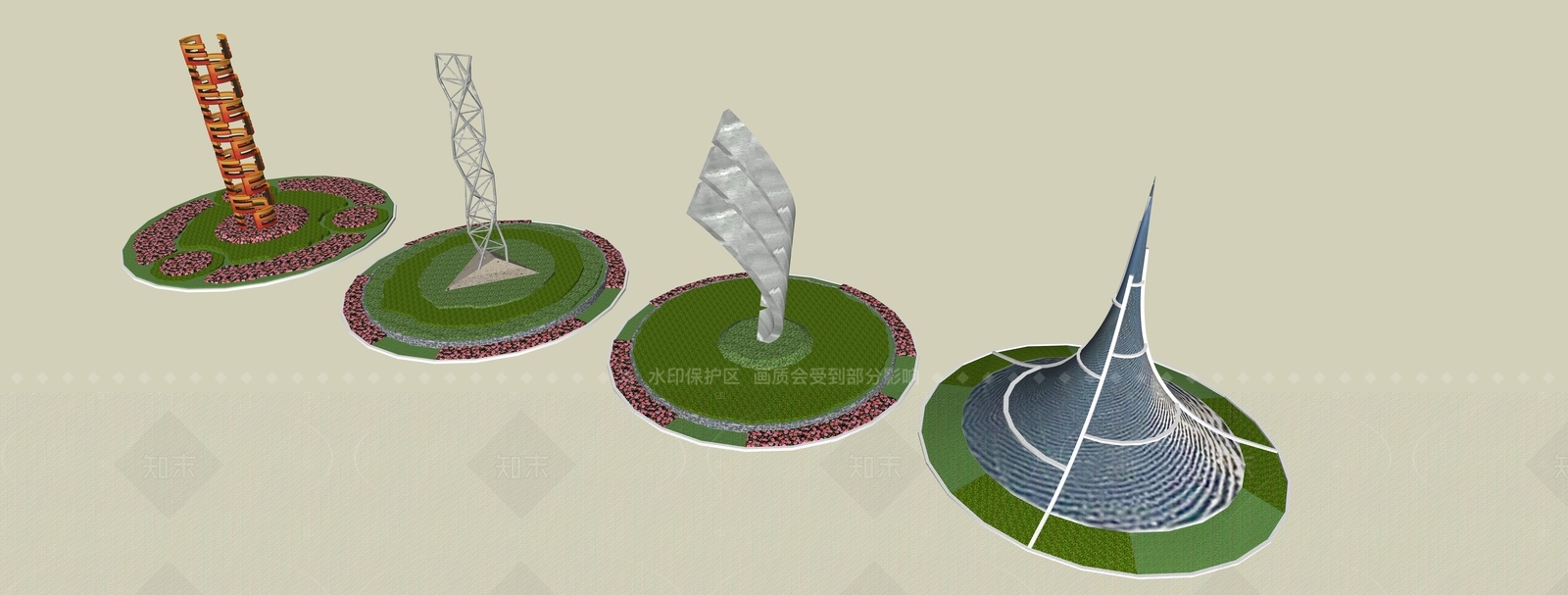现代轻奢塔楼SU模型下载【ID:1207661451】