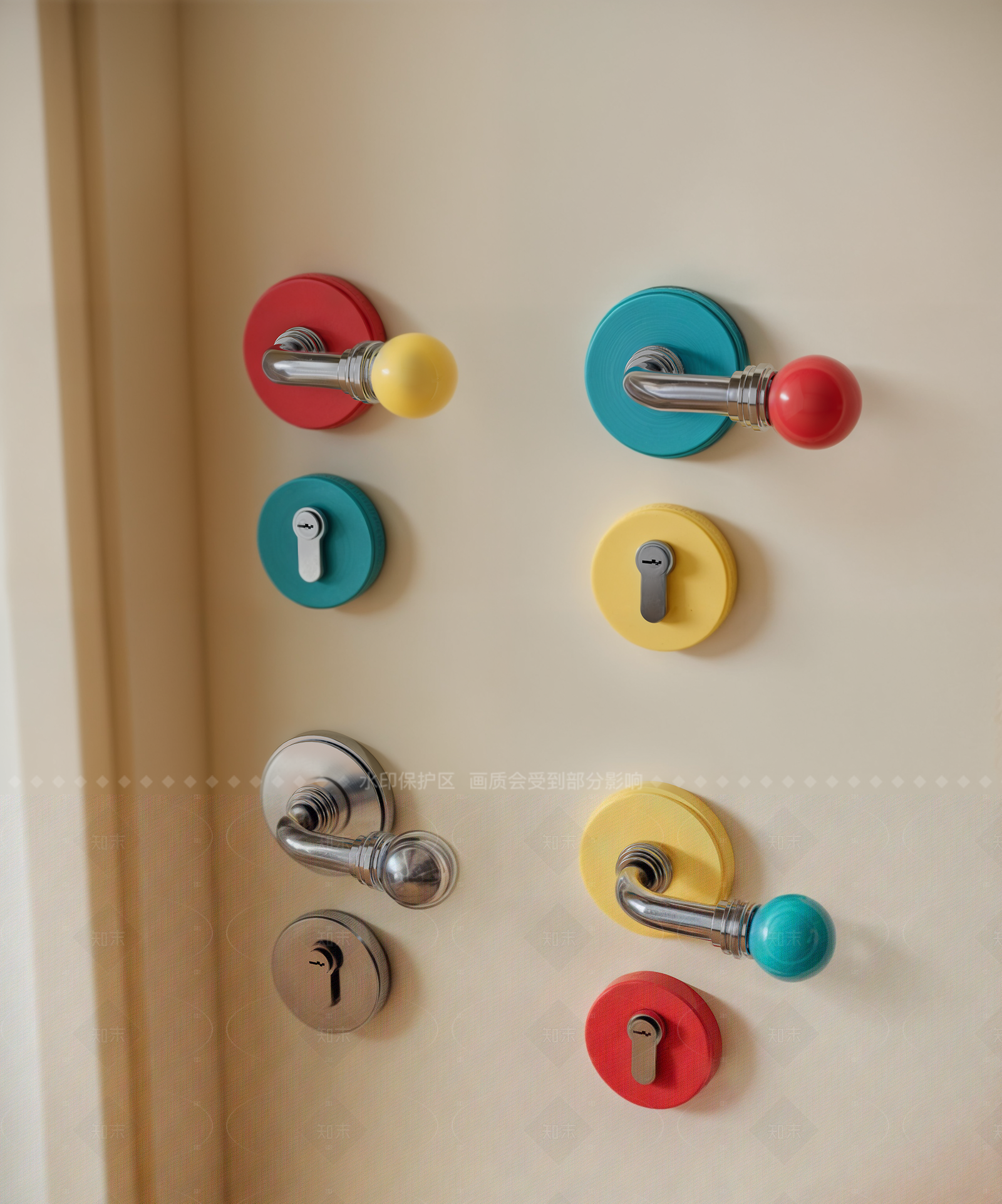 中古奶油门把手SU模型下载【ID:1207661260】