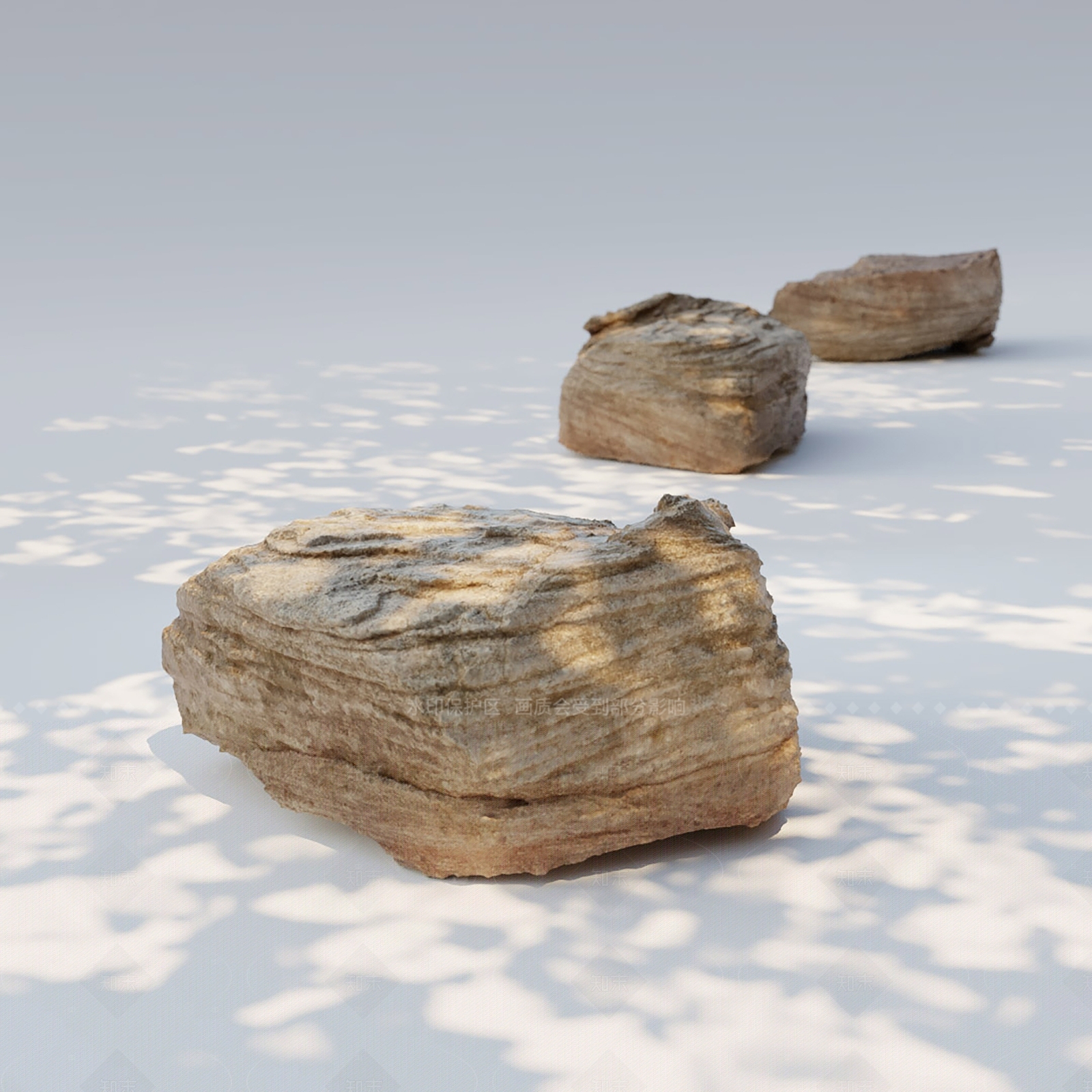 现代石头3D模型下载【ID:1207663018】