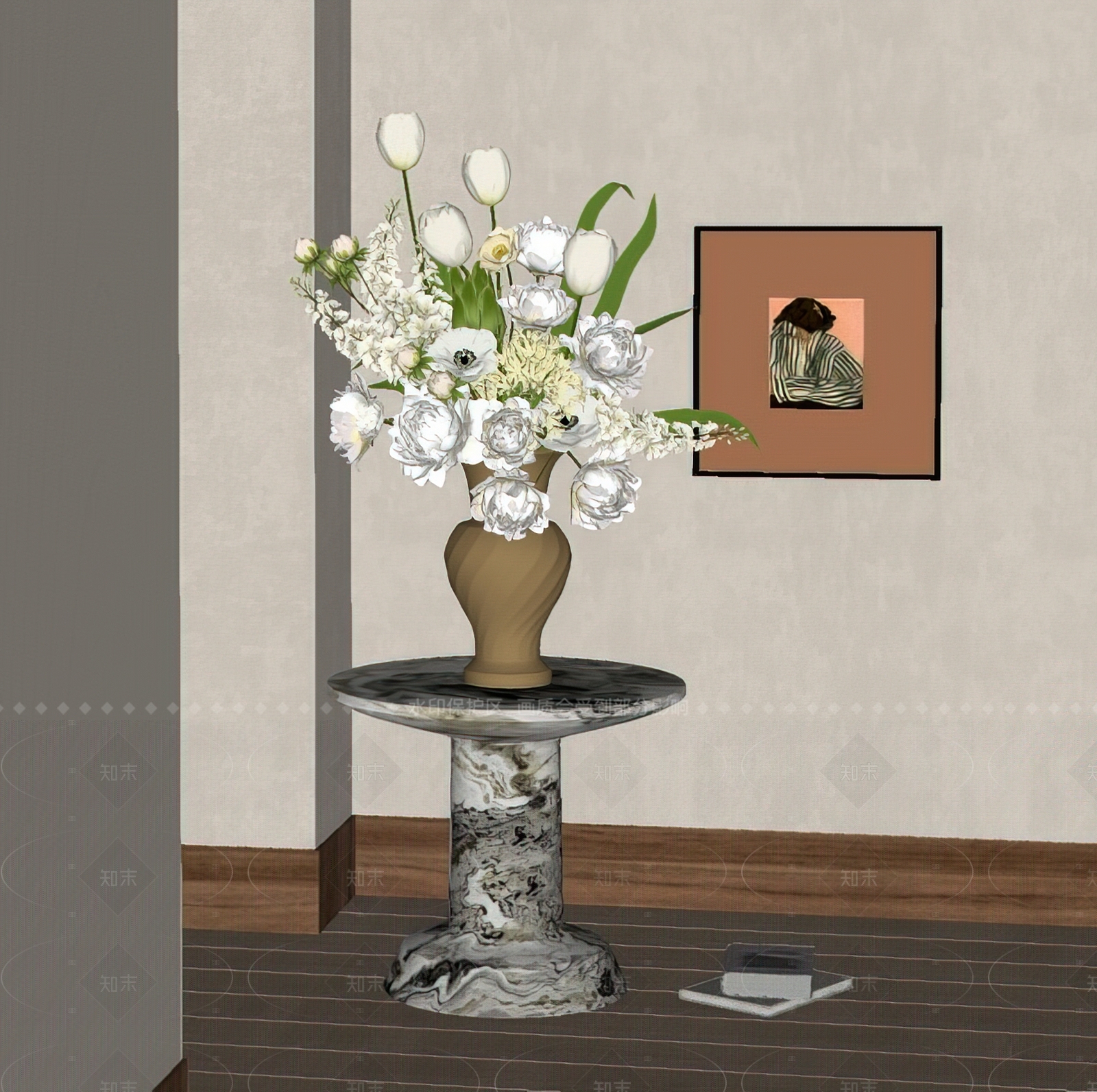 法式现代花艺SU模型下载【ID:1207663812】