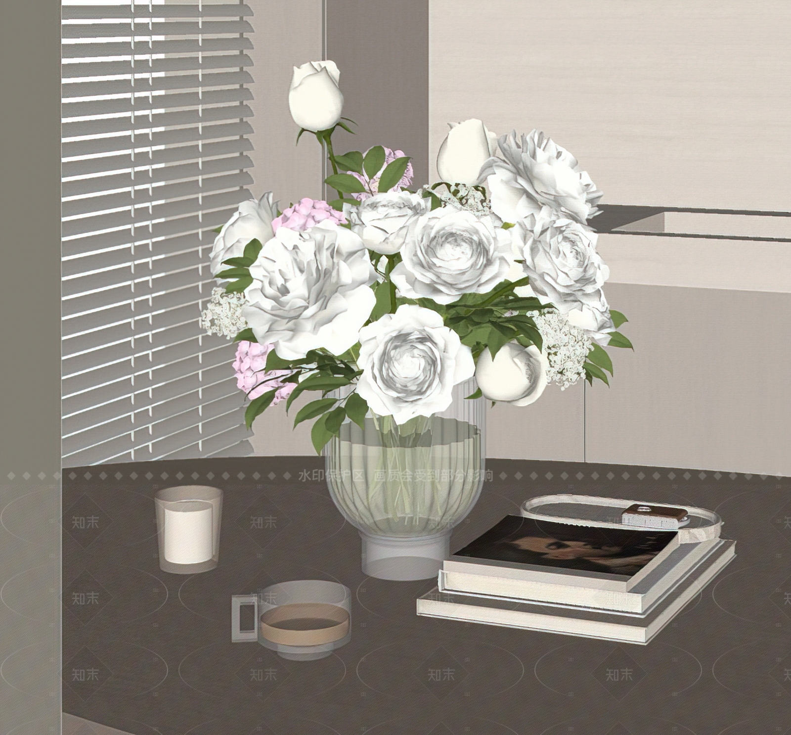 现代法式花艺SU模型下载【ID:1207664774】