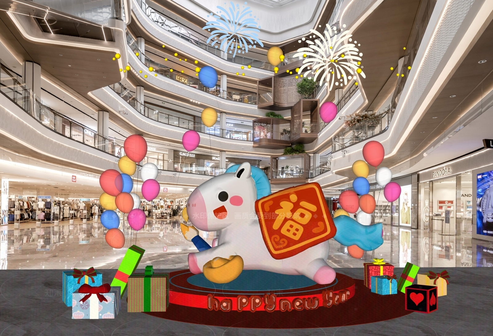 现代极简艺术装置SU模型下载【ID:1207748266】