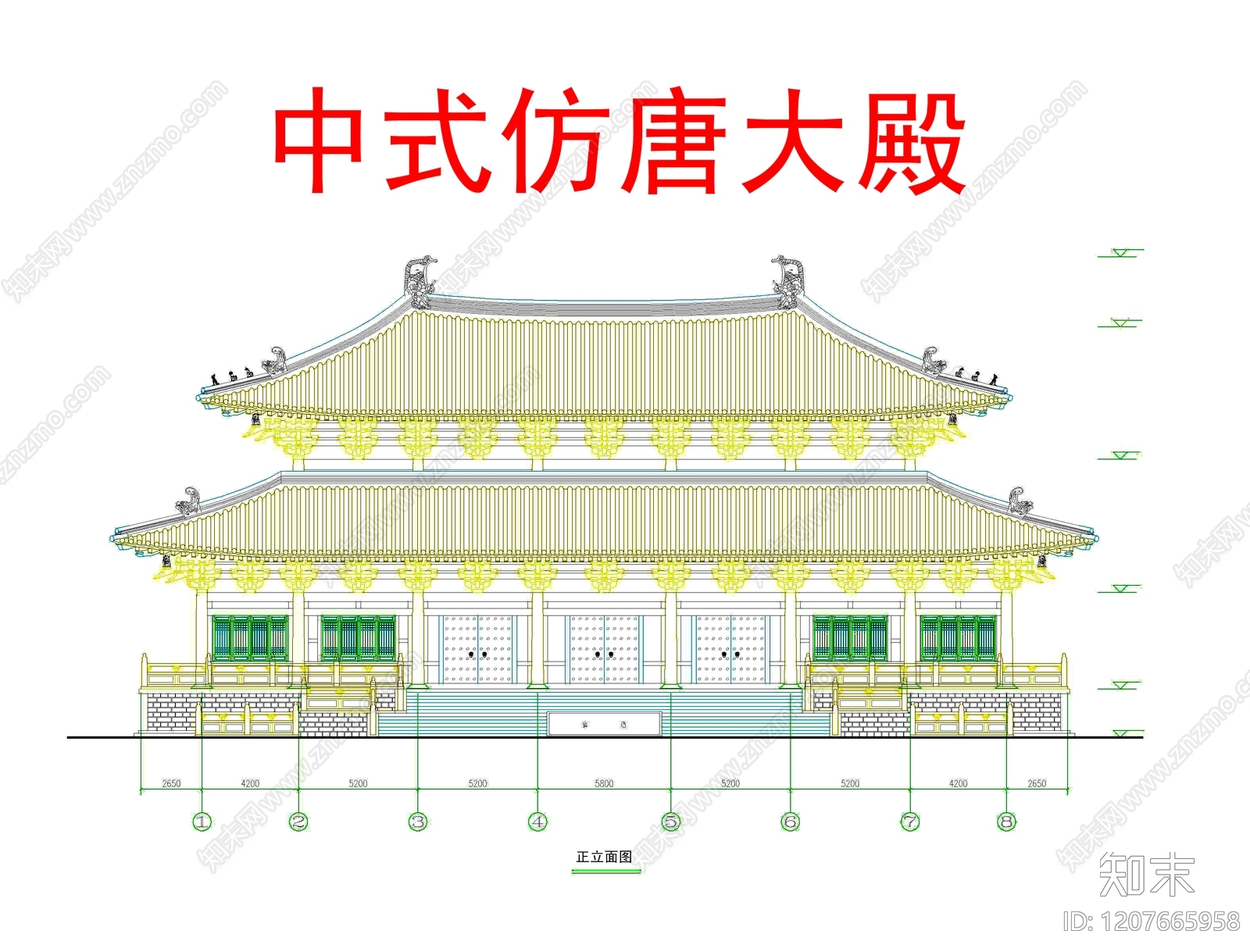 仿古建筑施工图下载【ID:1207665958】