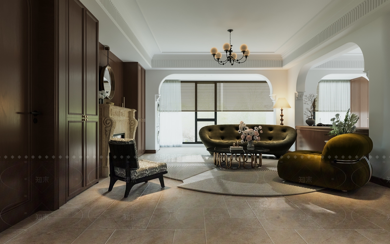 大平层客餐厅3D模型下载【ID:1207667071】