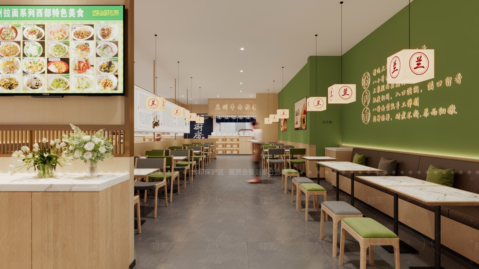现代新中式中餐厅3D模型下载【ID:1207668410】